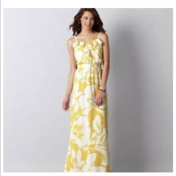 Loft Yellow Hibiscus Dress - Picture 1 of 5